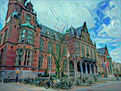 Modern painting Academy building Groningen by Slimme Kunst.nl thumbnail