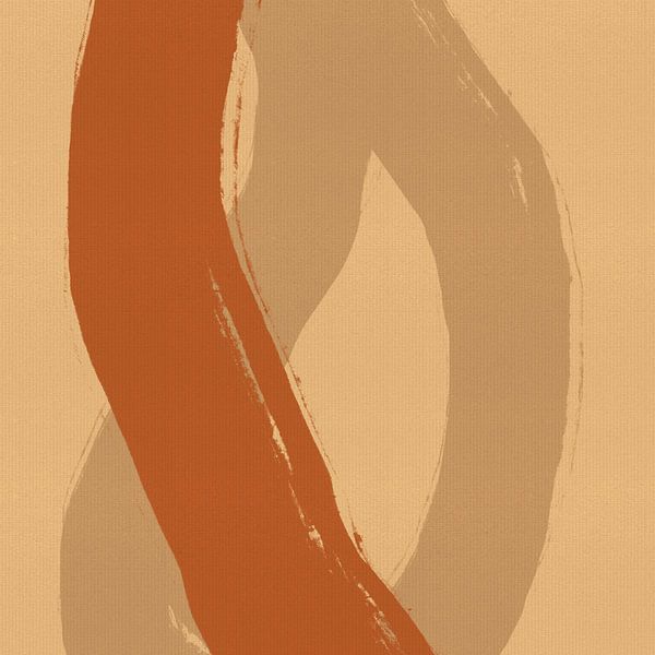 Wabi-sabi style painting in warm earth tones by Abstract Minimalist Art