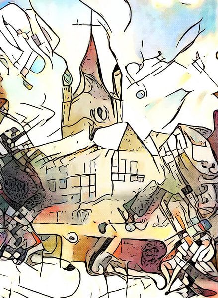 Keulen, uitzicht op de oude stad van zam art