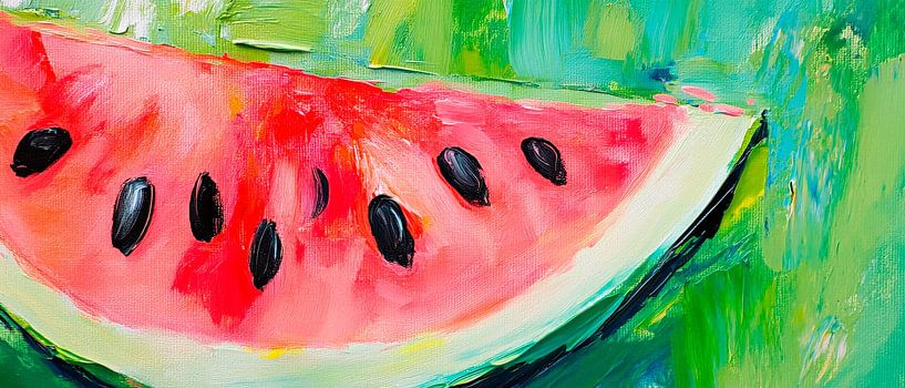 Pastèque juteuse en couleurs par Poster Art Shop