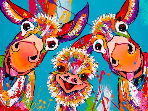 Vrolijk met zijn allen van Happy Paintings / Renata Rolefes
