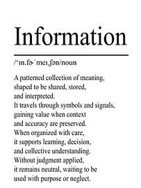 Informatie Definitie – Wit van WordsThatInspire