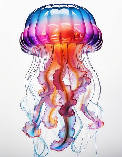 Gekleurde kwal met witte achtergrond