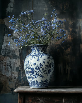 Rustic Delft Blue III