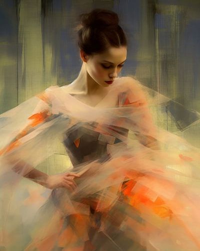 Portret in pastelkleuren "Ballerina"