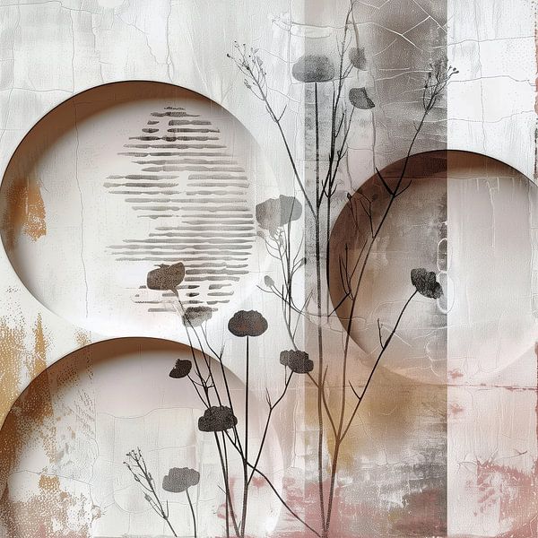 Kreisförmige Blumen IV von Bianca ter Riet