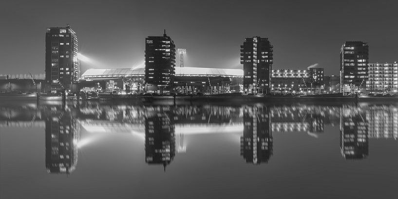 Feyenoord Stadion "De Kuip" Reflection 2017 in Rotterdam (format 2/1) von MS Fotografie | Marc van der Stelt