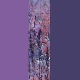 Abstrakte Farbfelder / Violette Strukturen 2 von Kerstin Franz
