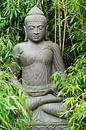 Zen Buddha in Bamboo van Patricia Verbruggen thumbnail