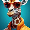 Girafe avec lunettes de soleil sur Jörg B. Schubert
