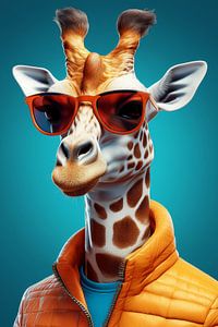 Giraffe mit Sonnenbrille
