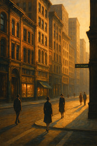Michigan Avenue Golden Hour: Shadows on the Magnificent Mile