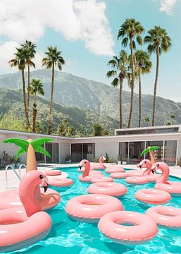 Flamingo Zwembadfeest van Gal Design