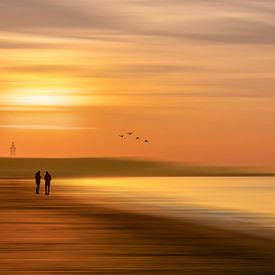 Zonsondergang in Ouddorp van MadebyPeet