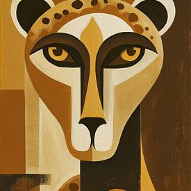 Afrikanischer Gepard abstrakt Kubismus Minimalismus von TheXclusive Art