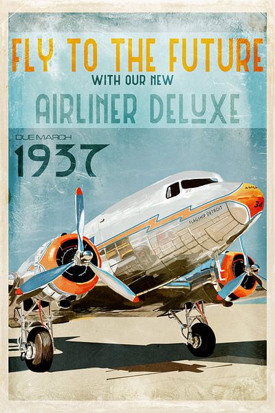 Vintage Vliegtuig van Bert-Jan de Wagenaar
