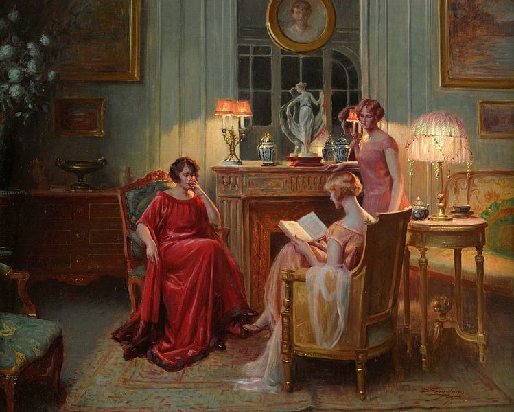 Delphin Enjolras,Dans la salle de lecture par finemasterpiece