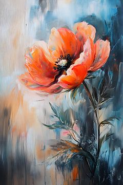 Schilderij Bloem | Schilderij Abstract Bloemen | Kleurrijk Schilderij van AiArtLand