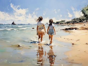 kinderen aan zee met Jozef Israëls