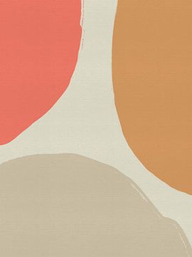 Minimalistische abstracte vormen in zachte pasteltinten