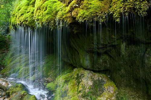 Met mos bedekte waterval