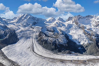 Massif du Mont Rose et glacier du Gorner, Suisse