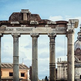Deel van Forum Romanum in Rome. van André Blom Fotografie Utrecht