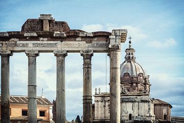Deel van Forum Romanum in Rome.
