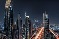 Dubai Skyline van Bas Fransen thumbnail