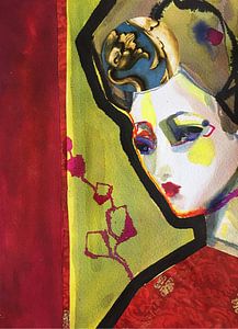 Face à la lumière des bougies