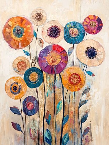 Flower Field | Vibrant Colour Palette Flowers
