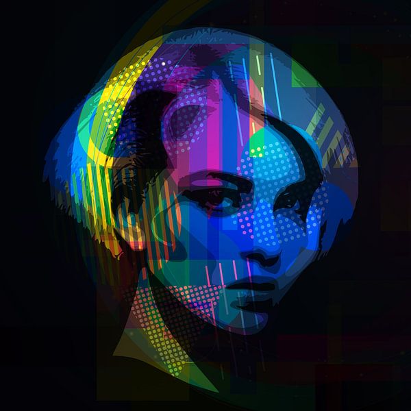 Dame in Blau von Harry Hadders Design