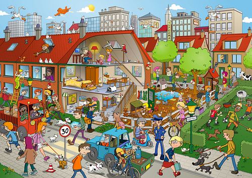 De gezellige buurt - zoekplaat