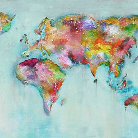 Paint World Map light von Atelier Paint-Ing