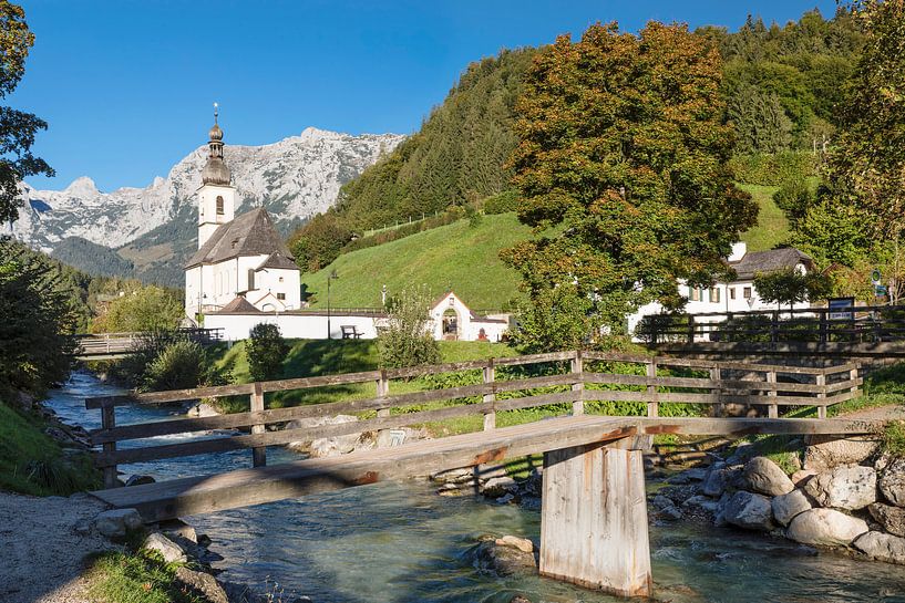 Parochiekerk St.Sebastian, Ramsau, Opper-Beieren, Duitsland van Markus Lange