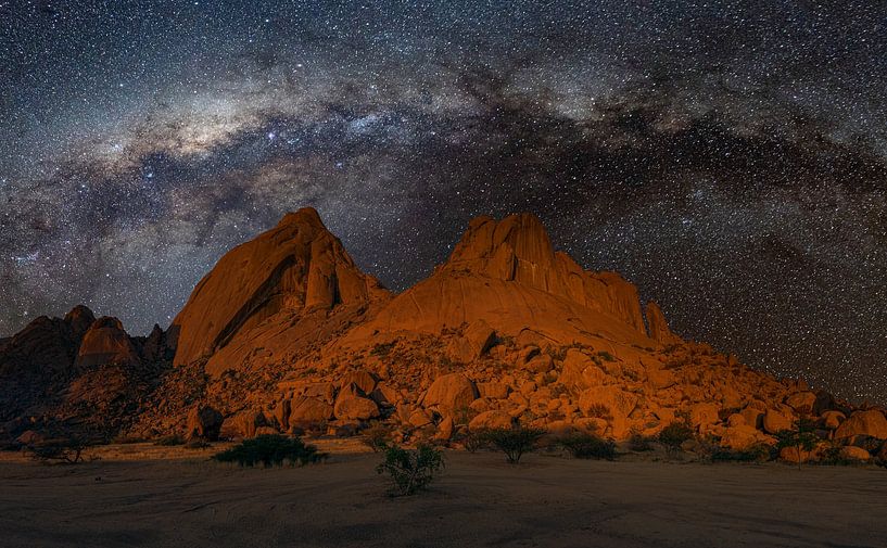 Spitzkoppe with Milky Way in Namibia, Africa by Patrick Groß