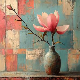 Magnolia Blokwerk Blauw II – Zacht Contrast van Studio Ypie
