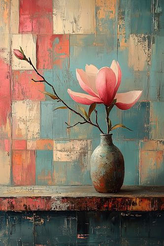 Magnolia Blokwerk Blauw II – Zacht Contrast