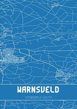 Blauwdruk | Landkaart | Warnsveld (Gelderland) van Rezona