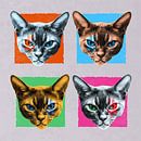 Freche Pop Art Katzen von Mad Dog Art Miniaturansicht