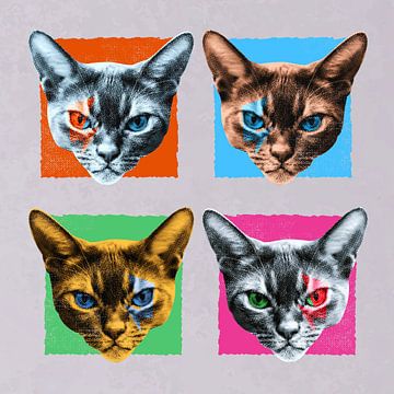 Pop Art Katten van Mad Dog Art