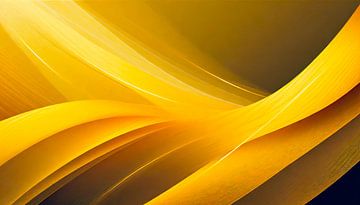 Silk with yellow and shapes by Mustafa Kurnaz