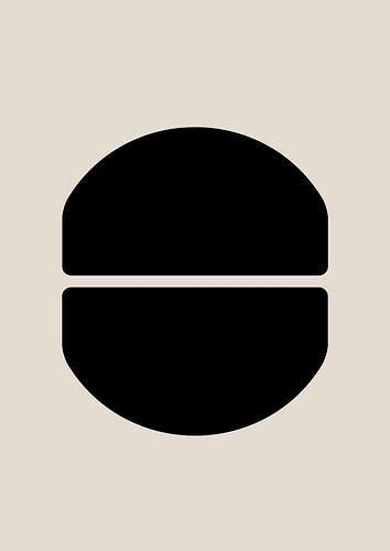 Formes abstraites organiques noires sur un fond beige