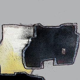 Abstract forms in grey, black and beige