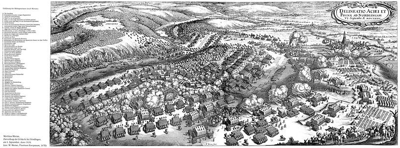 Matthew Merian, Battle of Nördlingen, 1634 by Atelier Liesjes