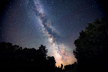 Melkweg in noord Wisconsin, Amerika