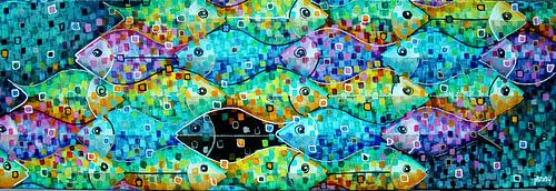 School of fish by Janny Heinsman