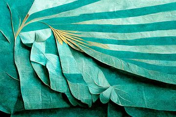 Turquoise Draped Fabric by treechild .