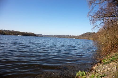 Impressies van het Baldeney-meer in Essen, Duitsland