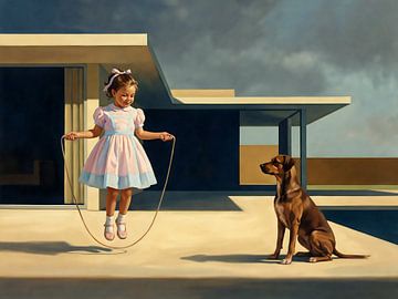 Touwtjespringen met trouwe metgezel